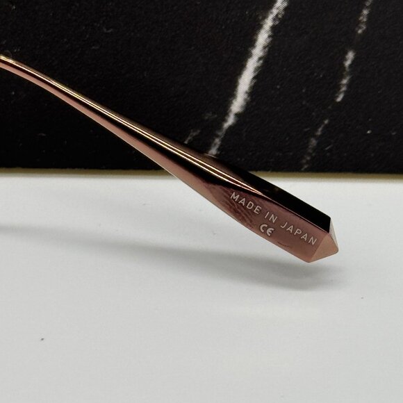 NEW VALENTINO V-STUD-II VLX-133C AVIATOR UNISEX GOLD ROSE EYEGLASSES - Picture 9 of 10